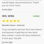 screenshots of client testimonials for ecoview from rated people