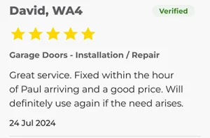 a screenshot of of a customer testimonial