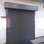 Industrial Roller Shutter Door on a wall outside