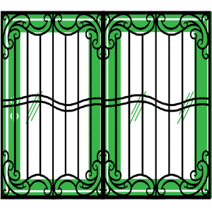 Icon of double glazed windows with security window grill